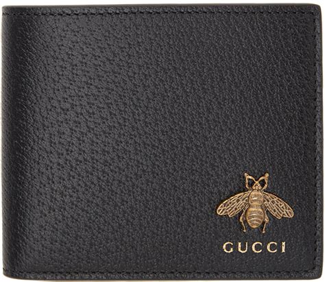 black gucci bee wallet|Gucci wallet bifold.